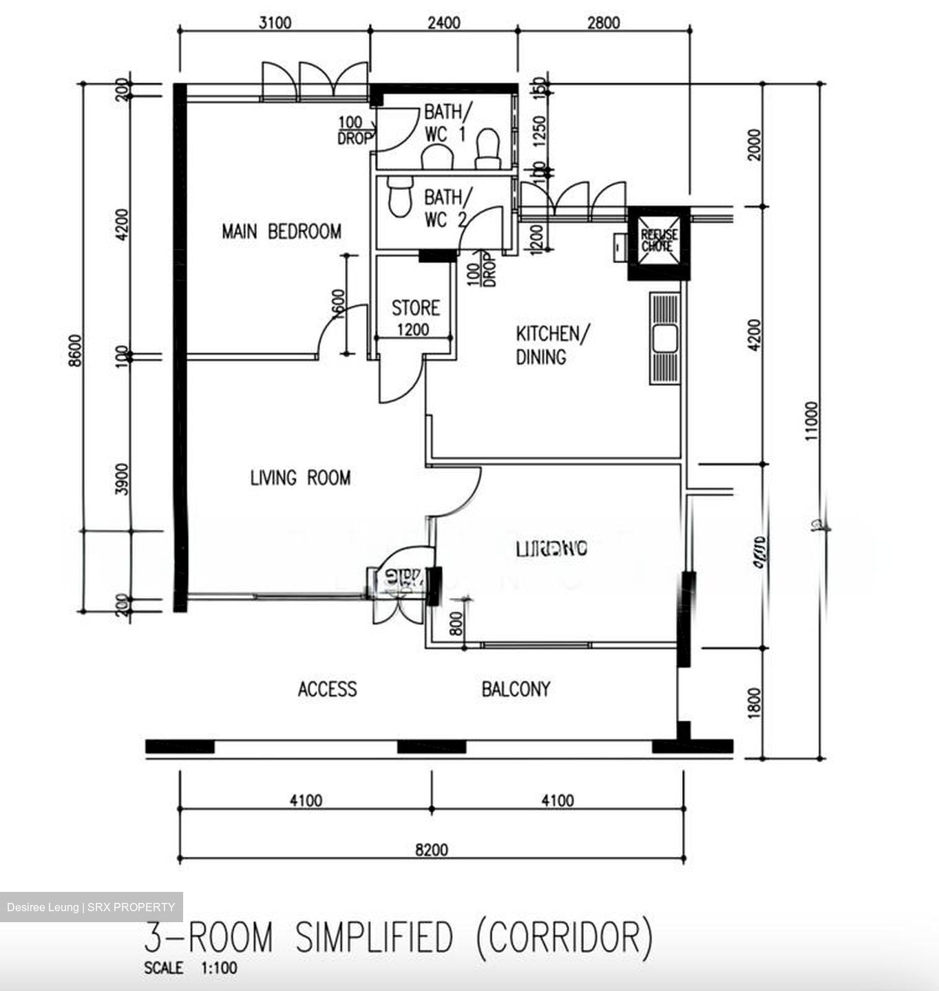 Blk 811 Hougang Central (Hougang), HDB 3 Rooms #582234211